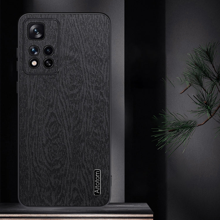For Xiaomi Redmi Note 11 Pro 5G Tree Bark Leather Shockproof Phone Case