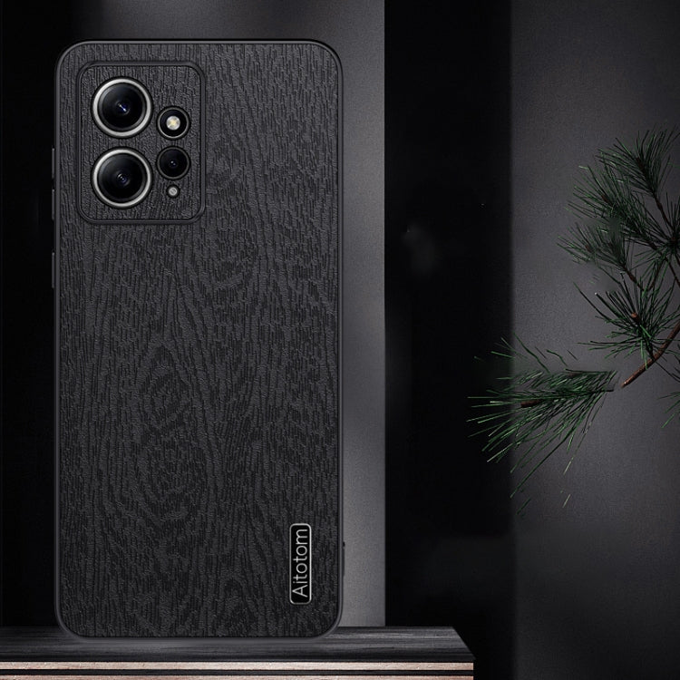 For Xiaomi Redmi Note 12 4G Global Tree Bark Leather Shockproof Phone Case