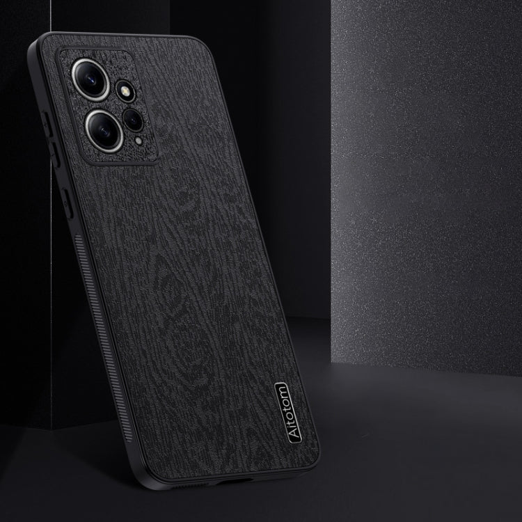 For Xiaomi Redmi Note 12 4G Global Tree Bark Leather Shockproof Phone Case