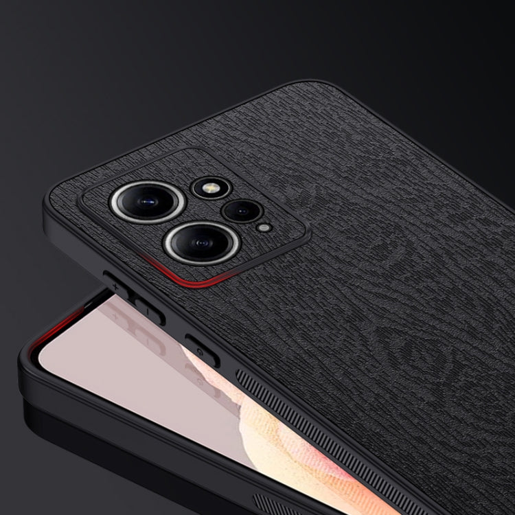 For Xiaomi Redmi Note 12 4G Global Tree Bark Leather Shockproof Phone Case