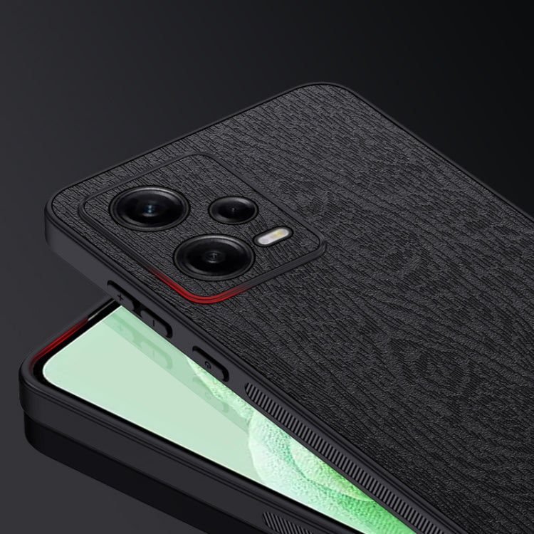 For Xiaomi Redmi Note 12 5G Global Tree Bark Leather Shockproof Phone Case