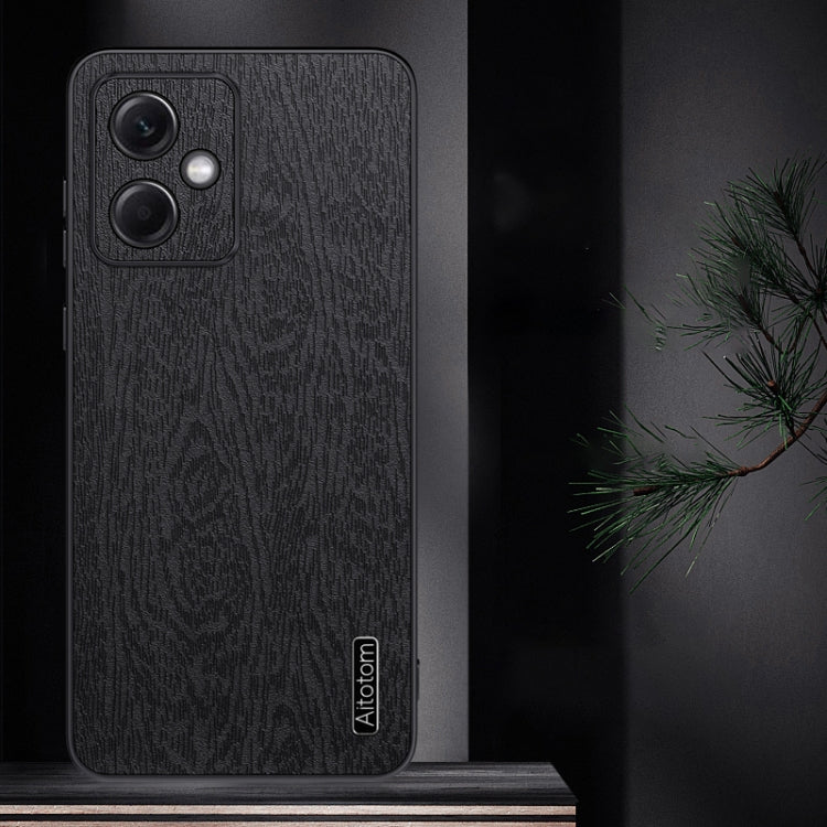 For Xiaomi Redmi 12 5G Tree Bark Leather Shockproof Phone Case