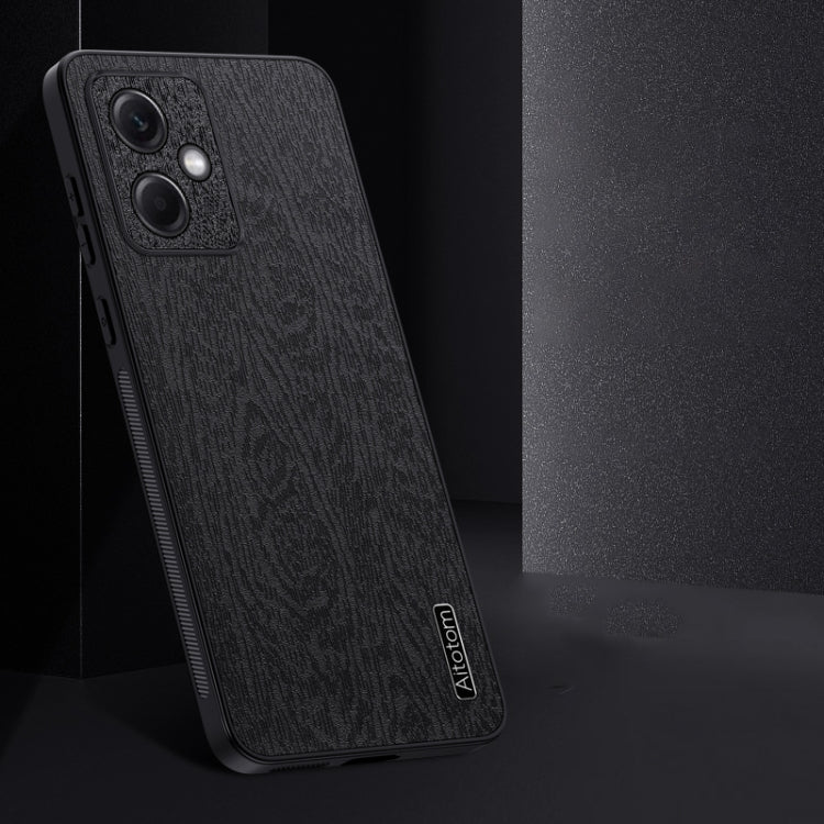 For Xiaomi Redmi 12 5G Tree Bark Leather Shockproof Phone Case