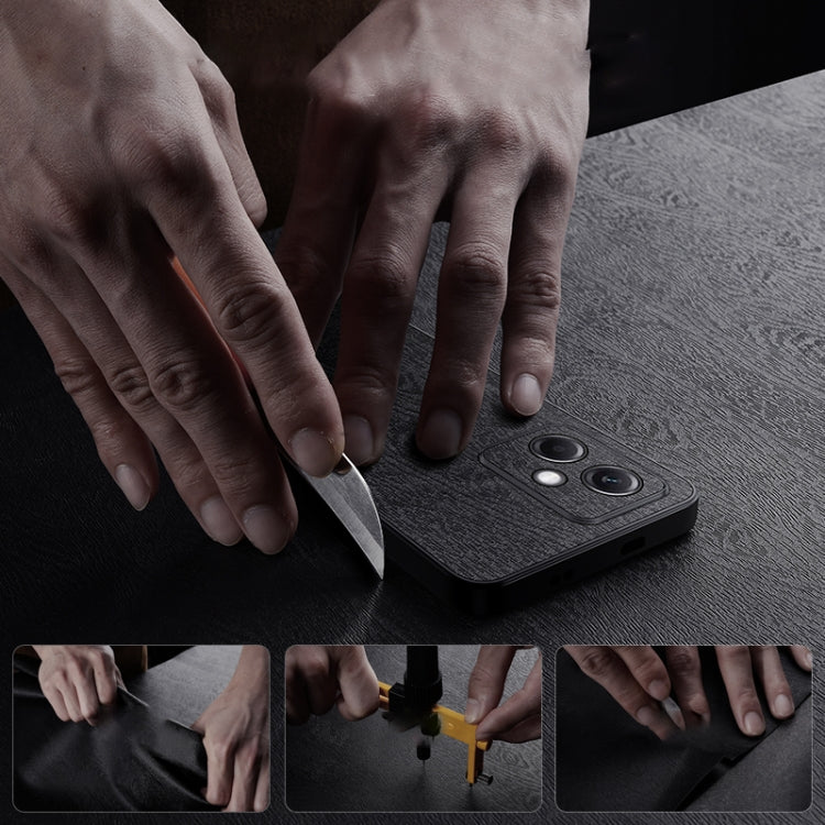 For Xiaomi Redmi 12 5G Tree Bark Leather Shockproof Phone Case