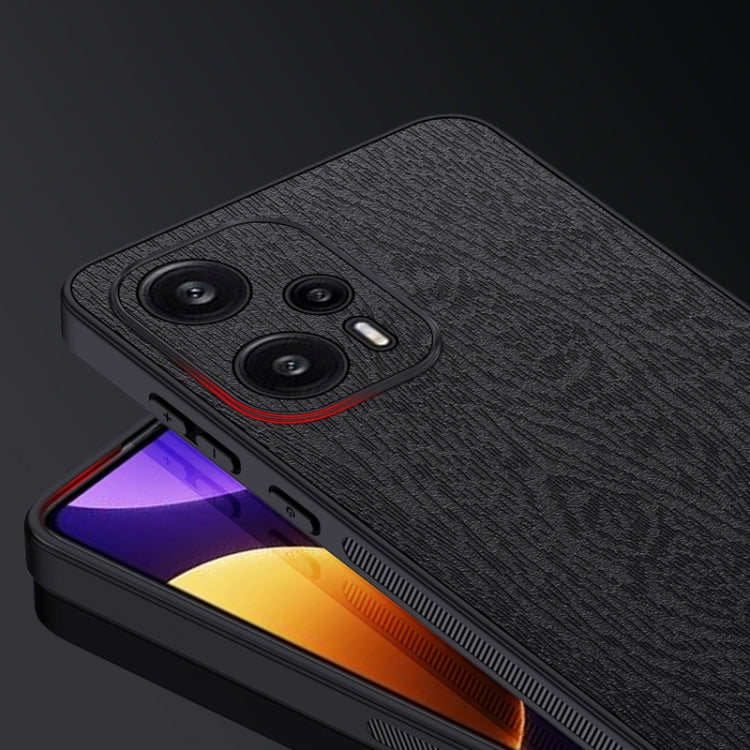 For Xiaomi Redmi Note 12 Turbo Tree Bark Leather Shockproof Phone Case