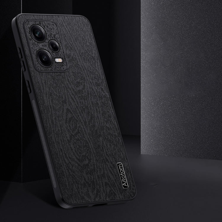 For Xiaomi Redmi Note 12 Pro 5G Tree Bark Leather Shockproof Phone Case