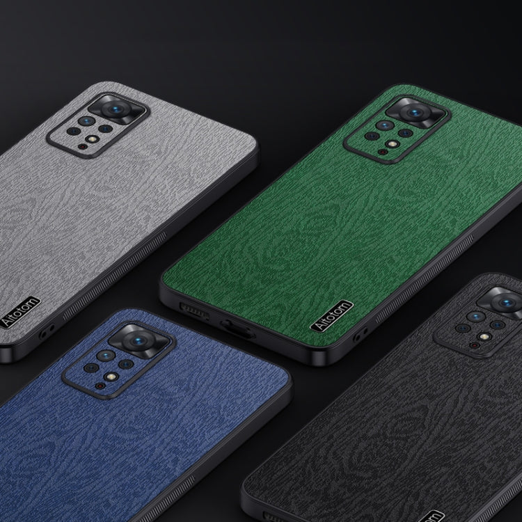 For Xiaomi Redmi Note 11 Pro Global Tree Bark Leather Shockproof Phone Case