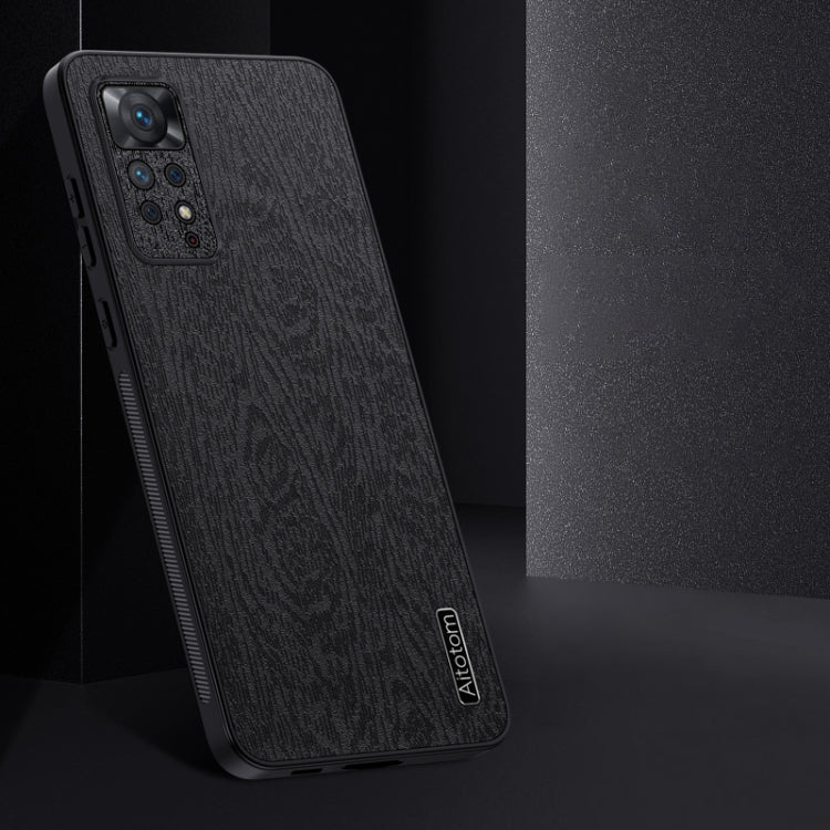 For Xiaomi Redmi Note 11 Pro Global Tree Bark Leather Shockproof Phone Case
