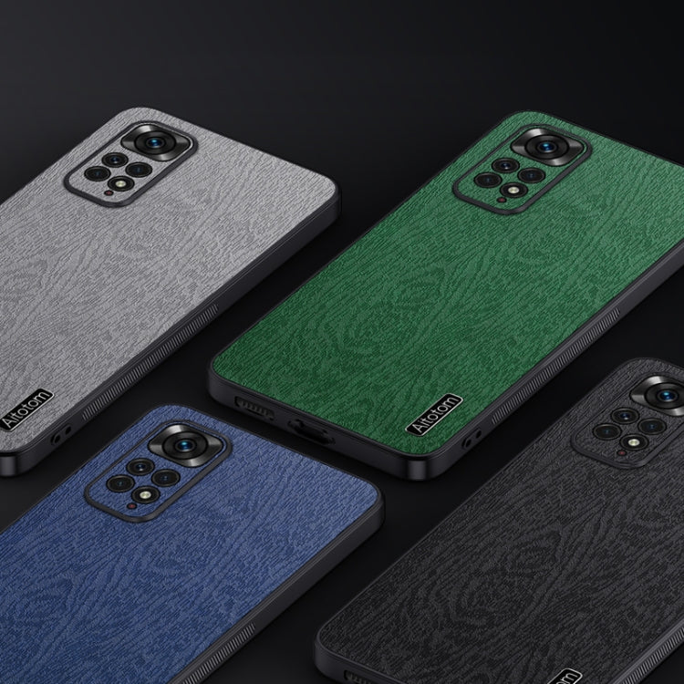 For Xiaomi Redmi Note 11 Global Tree Bark Leather Shockproof Phone Case