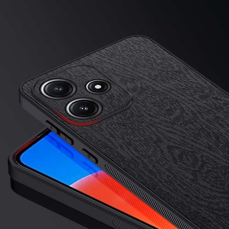 For Xiaomi Redmi Note 12R Tree Bark Leather Shockproof Phone Case