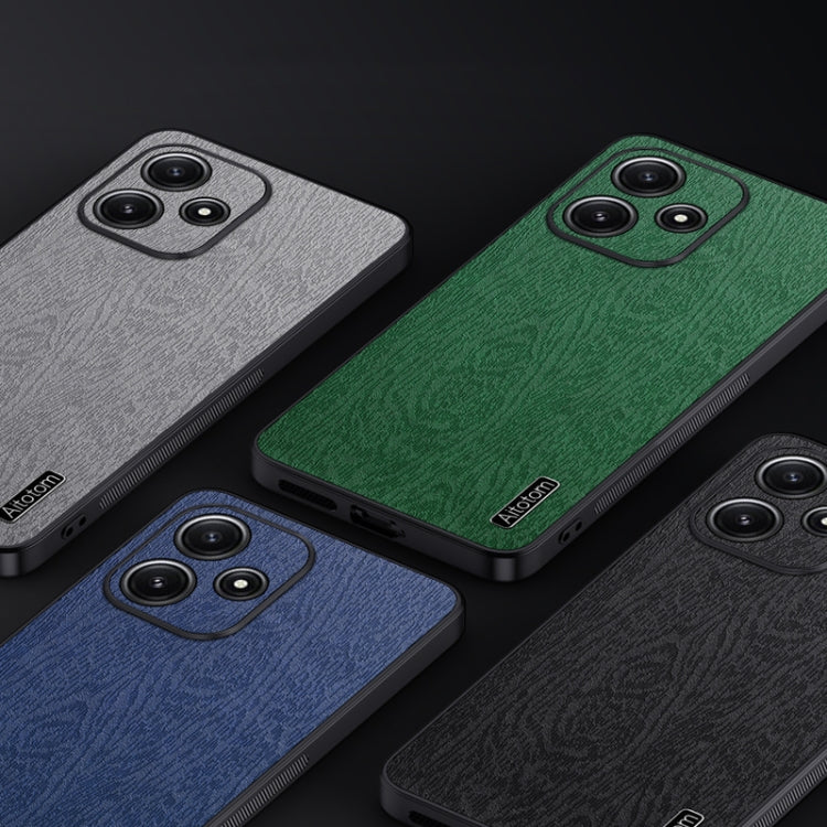 For Xiaomi Redmi Note 12R Tree Bark Leather Shockproof Phone Case