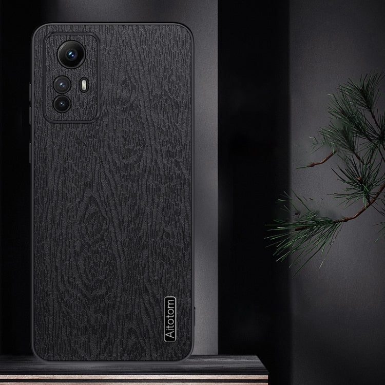 For Xiaomi Redmi Note 12T Pro Tree Bark Leather Shockproof Phone Case