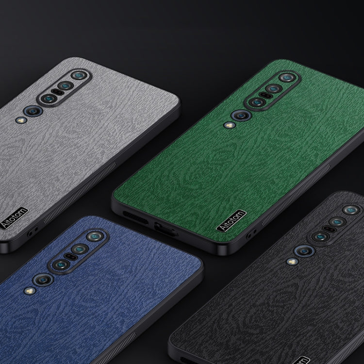 For Xiaomi Mi 10 Pro Tree Bark Leather Shockproof Phone Case