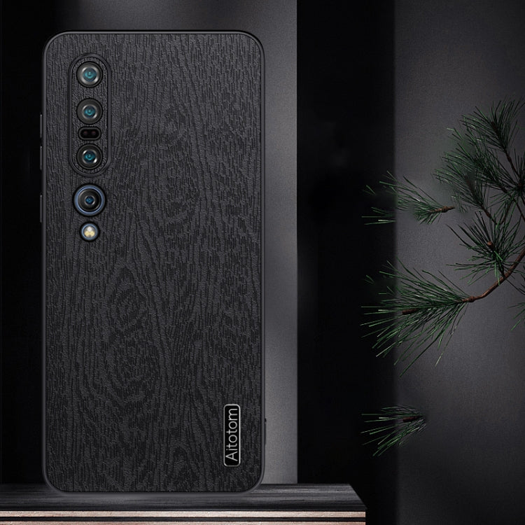 For Xiaomi Mi 10 Pro Tree Bark Leather Shockproof Phone Case