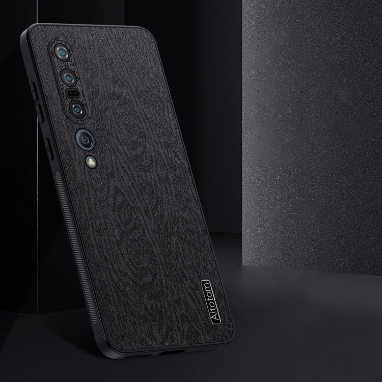 For Xiaomi Mi 10 Pro Tree Bark Leather Shockproof Phone Case