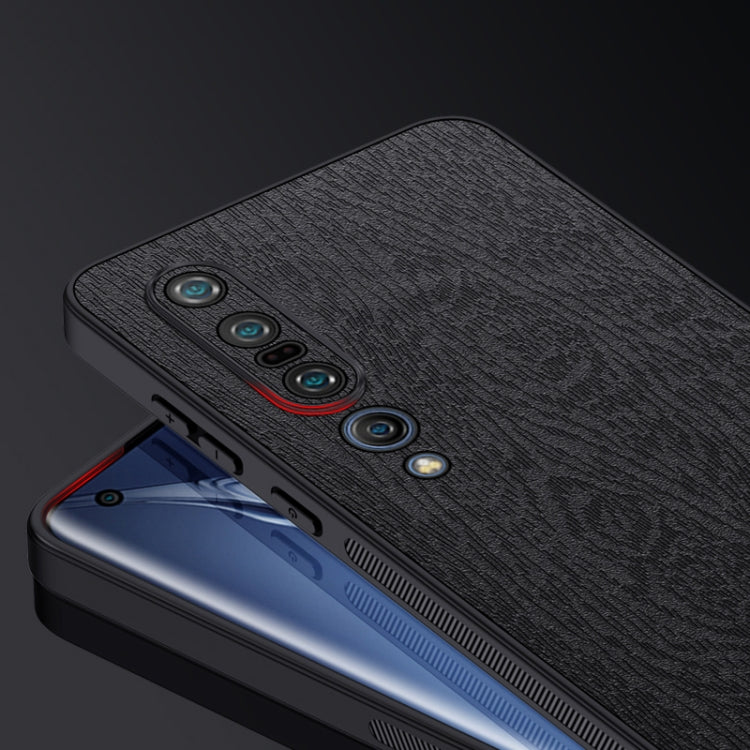 For Xiaomi Mi 10 Pro Tree Bark Leather Shockproof Phone Case