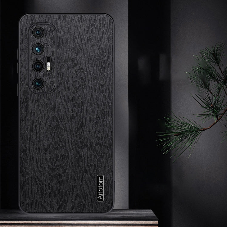 For Xiaomi Mi 10S Tree Bark Leather Shockproof Phone Case