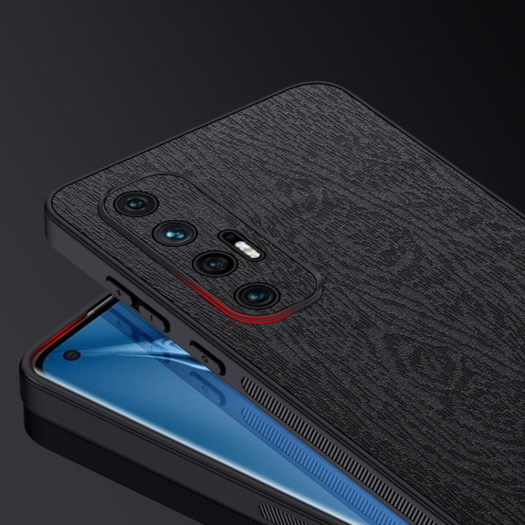 For Xiaomi Mi 10S Tree Bark Leather Shockproof Phone Case