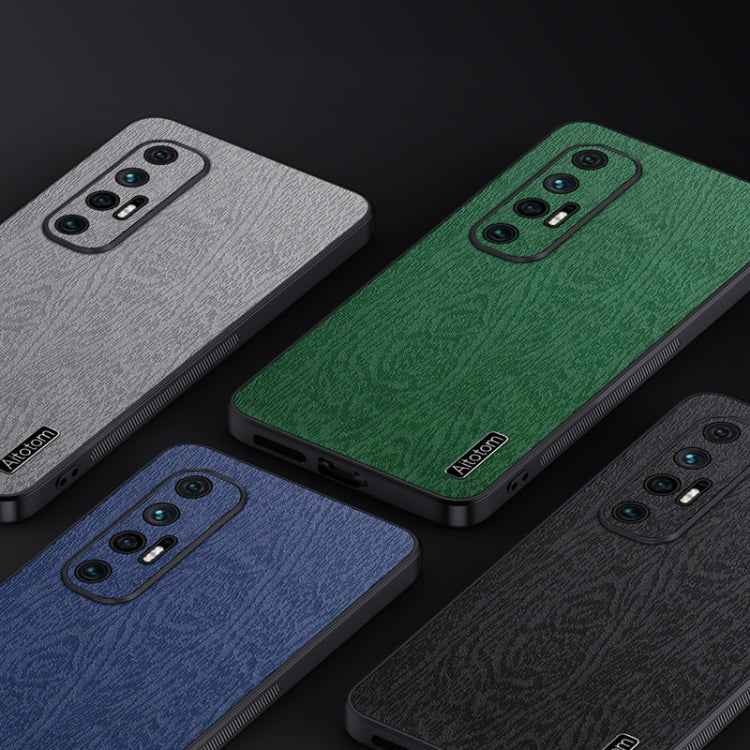 For Xiaomi Mi 10S Tree Bark Leather Shockproof Phone Case