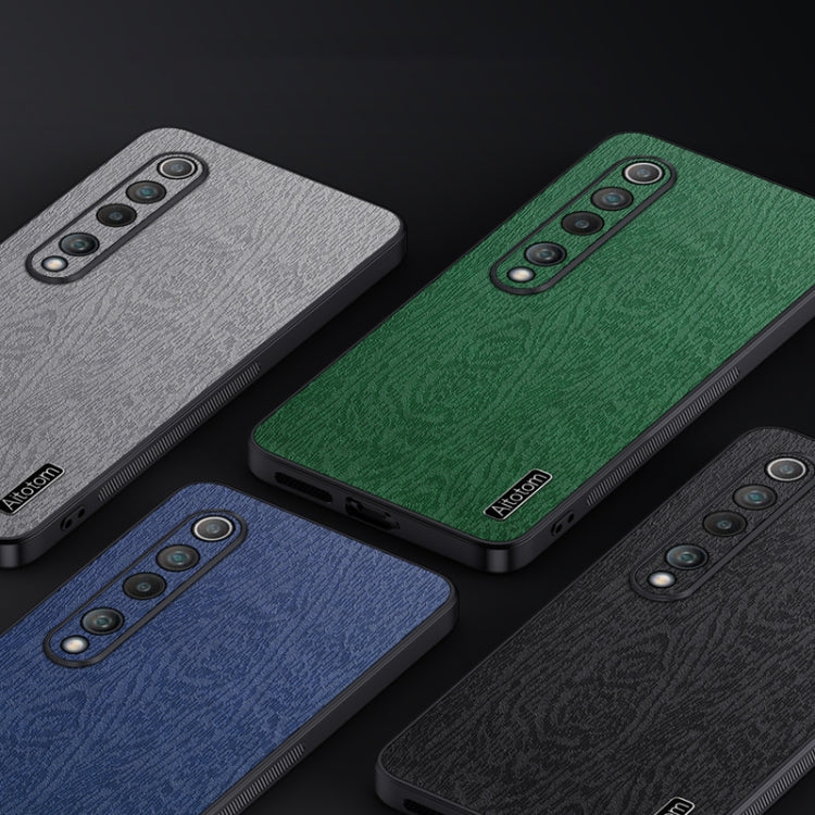 For Xiaomi Mi 10 Tree Bark Leather Shockproof Phone Case