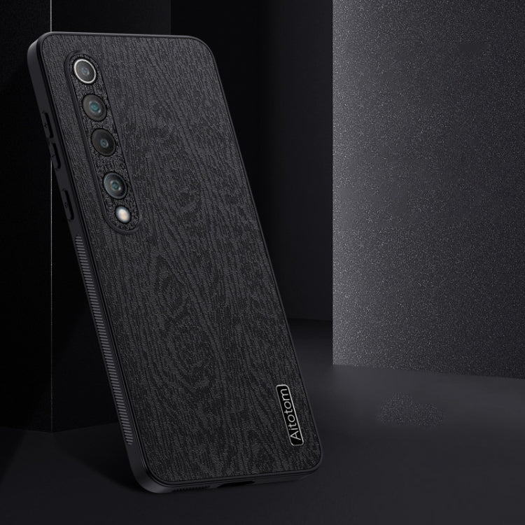 For Xiaomi Mi 10 Tree Bark Leather Shockproof Phone Case
