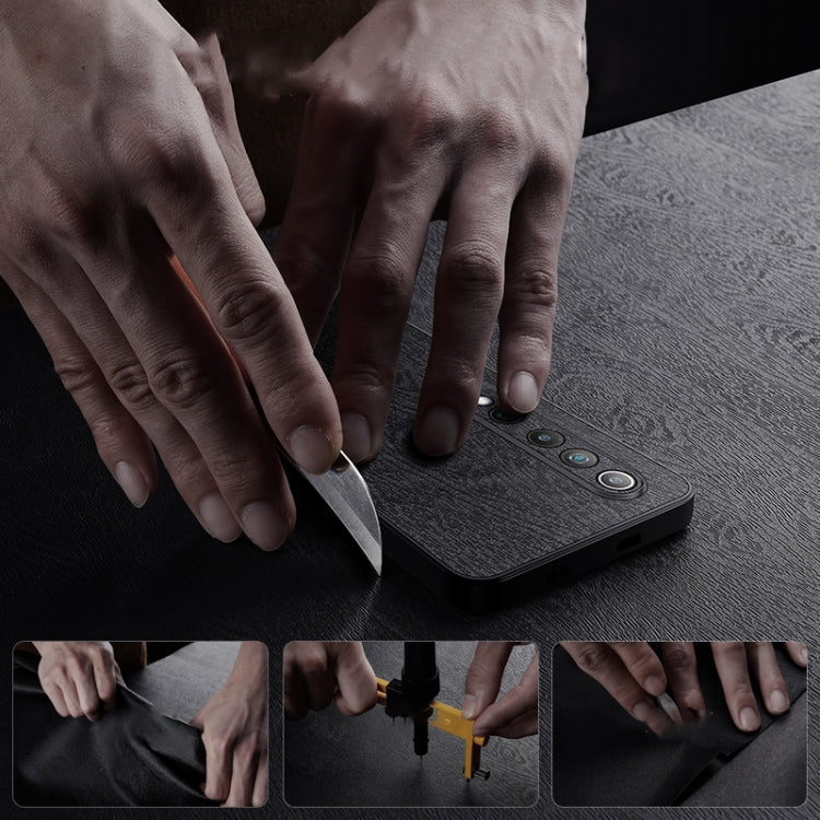 For Xiaomi Mi 10 Tree Bark Leather Shockproof Phone Case