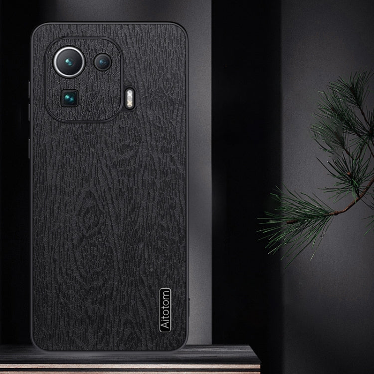 For Xiaomi Mi 11 Pro Tree Bark Leather Shockproof Phone Case