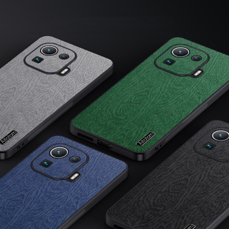 For Xiaomi Mi 11 Pro Tree Bark Leather Shockproof Phone Case