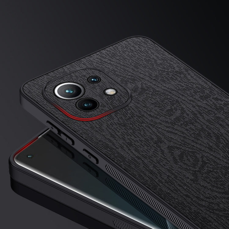 For Xiaomi Mi 11 Tree Bark Leather Shockproof Phone Case