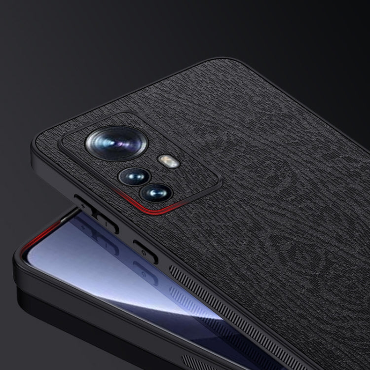 For Xiaomi 12 Pro Tree Bark Leather Shockproof Phone Case