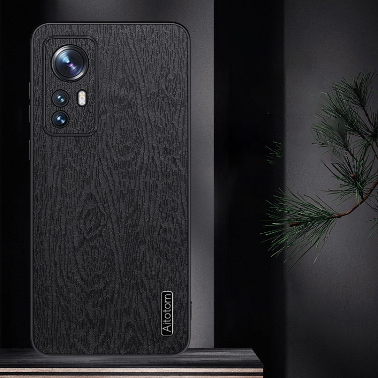 For Xiaomi 12 Tree Bark Leather Shockproof Phone Case