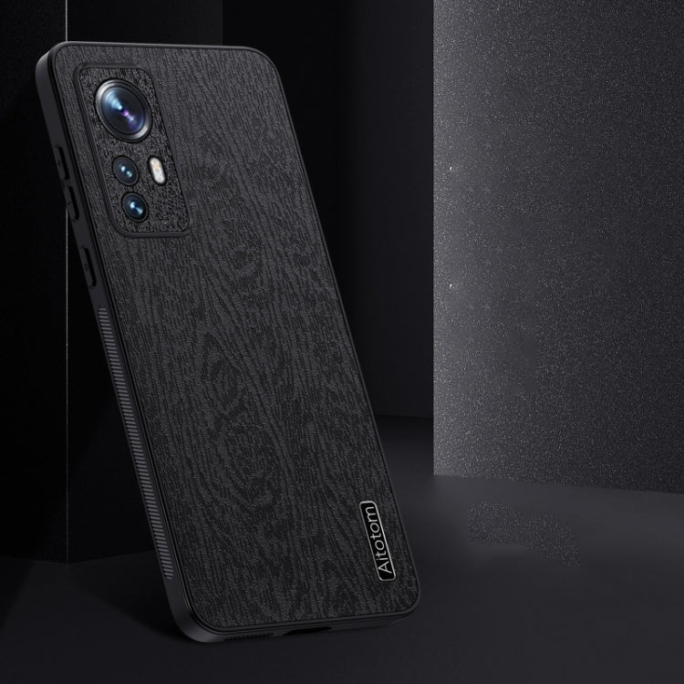 For Xiaomi 12 Tree Bark Leather Shockproof Phone Case