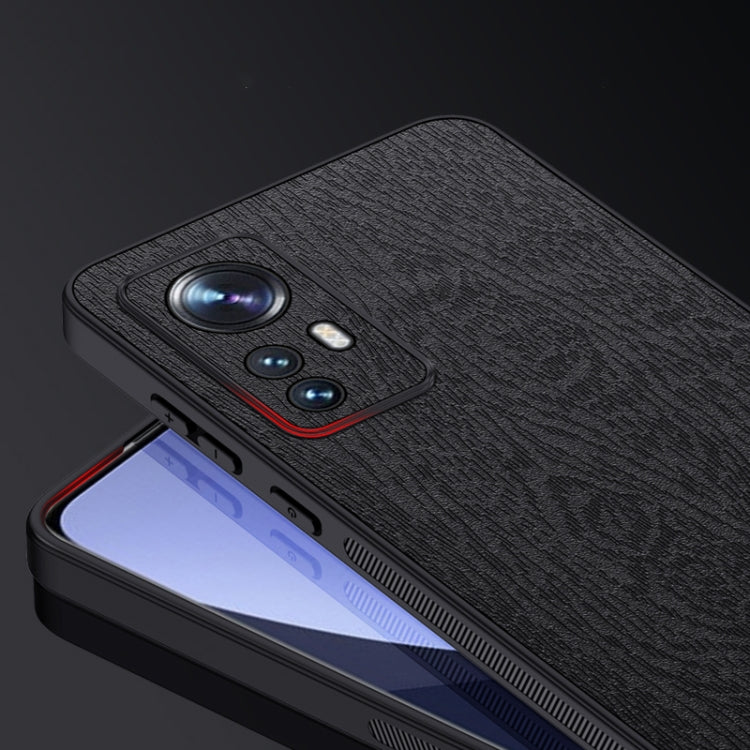 For Xiaomi 12 Tree Bark Leather Shockproof Phone Case