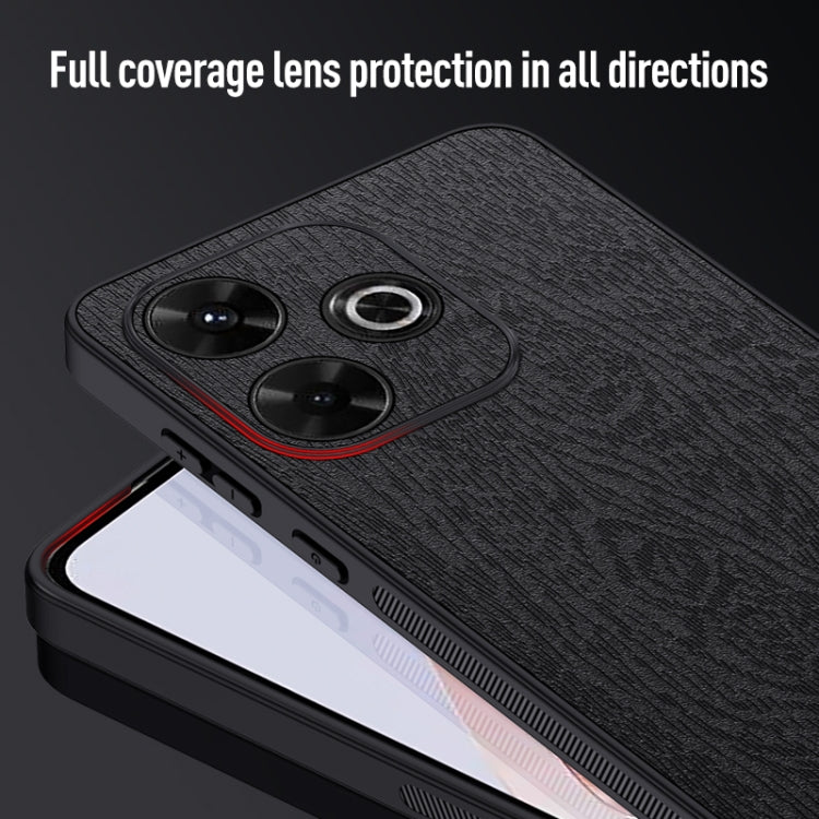 For Xiaomi Redmi 13 4G Tree Bark Leather Shockproof Phone Case