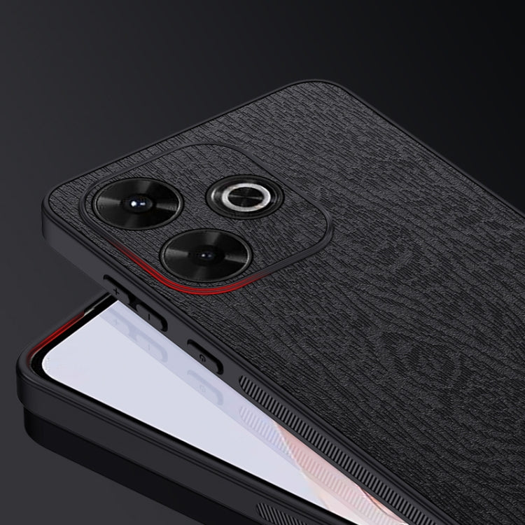For Xiaomi Redmi Note 13R Tree Bark Leather Shockproof Phone Case