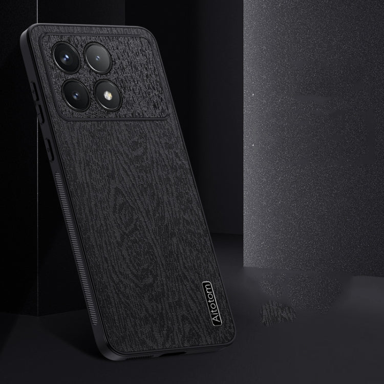 For Xiaomi Redmi K70E Tree Bark Leather Shockproof Phone Case