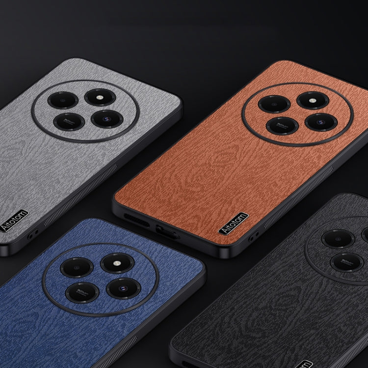 For Xiaomi Redmi 14C 4G Tree Bark Leather Shockproof Phone Case