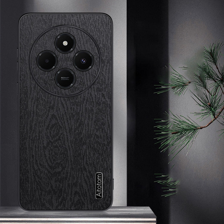 For Xiaomi Redmi 14C 4G Tree Bark Leather Shockproof Phone Case
