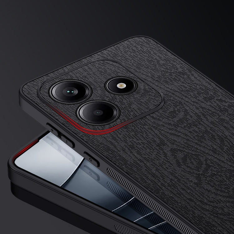 For Xiaomi Redmi Note 14 5G Tree Bark Leather Shockproof Phone Case