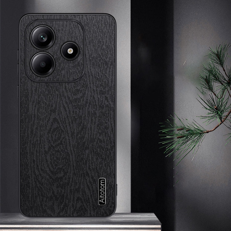 For Xiaomi Redmi Note 14 5G Tree Bark Leather Shockproof Phone Case