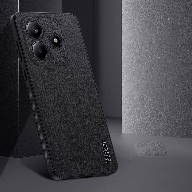 For Xiaomi Redmi Note 14 5G Tree Bark Leather Shockproof Phone Case