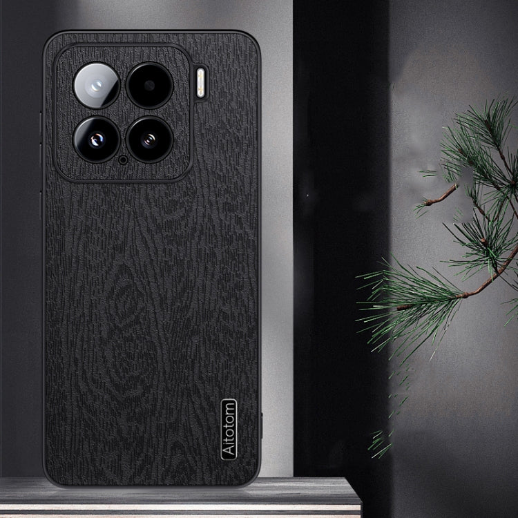 For Xiaomi 15 Tree Bark Leather Shockproof Phone Case