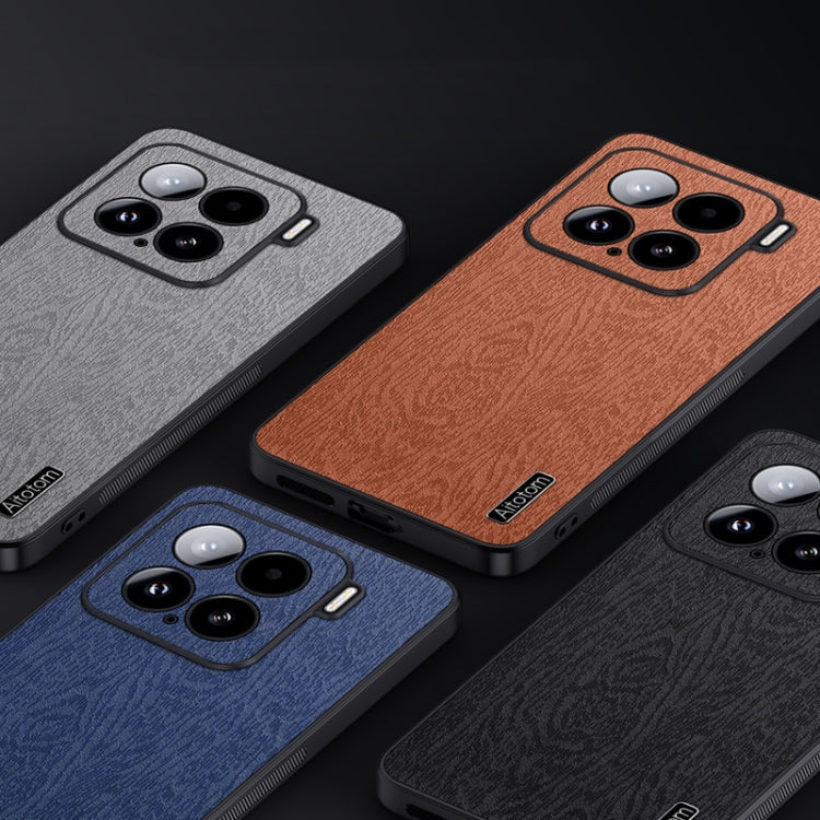 For Xiaomi 15 Tree Bark Leather Shockproof Phone Case