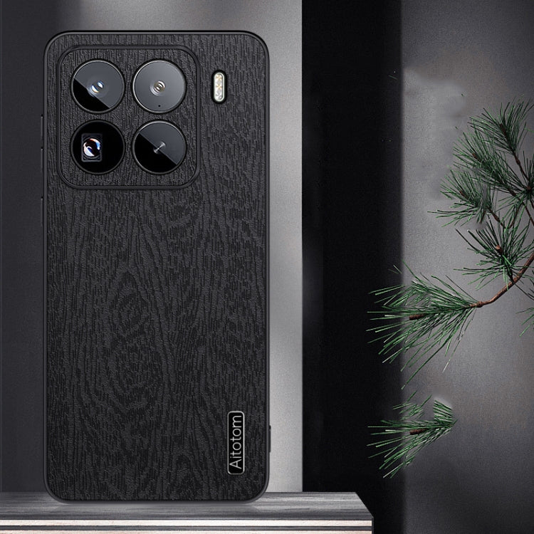 For Xiaomi 15 Pro Tree Bark Leather Shockproof Phone Case