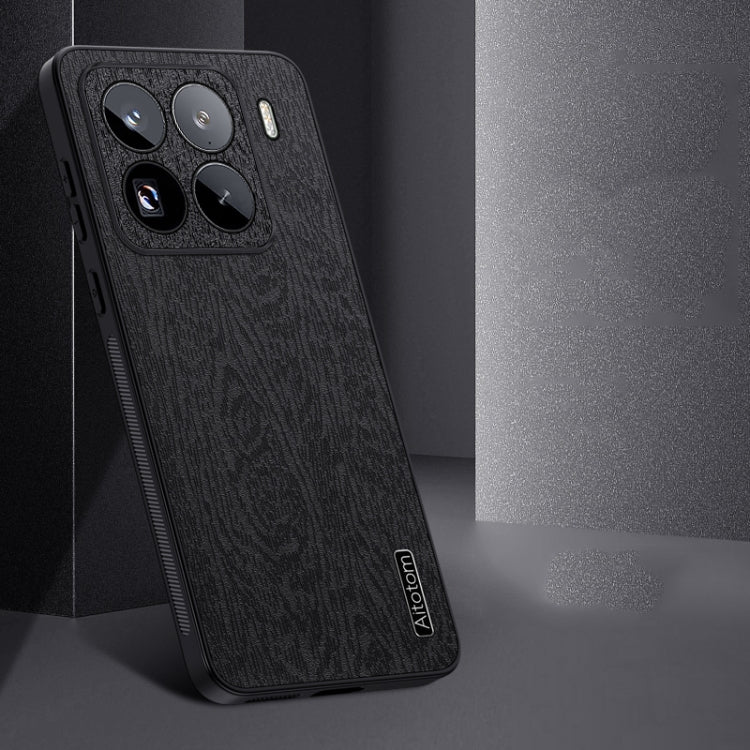 For Xiaomi 15 Pro Tree Bark Leather Shockproof Phone Case