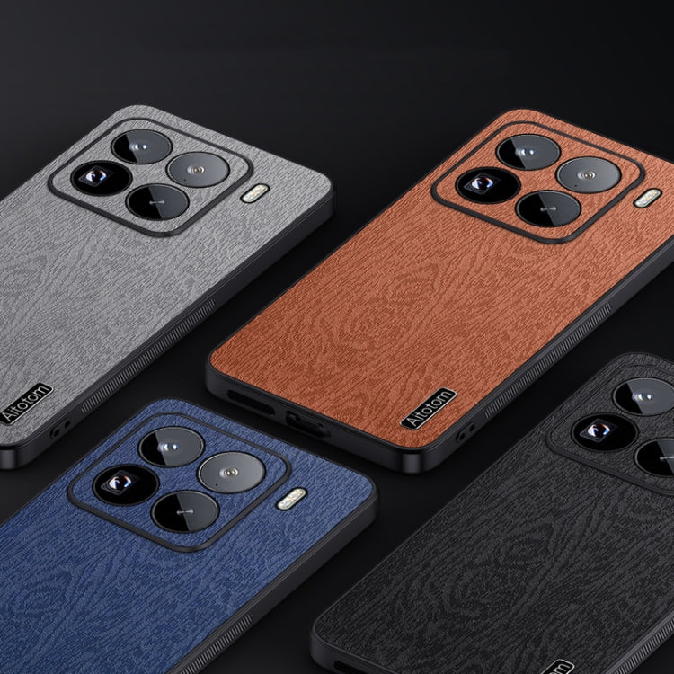 For Xiaomi 15 Pro Tree Bark Leather Shockproof Phone Case