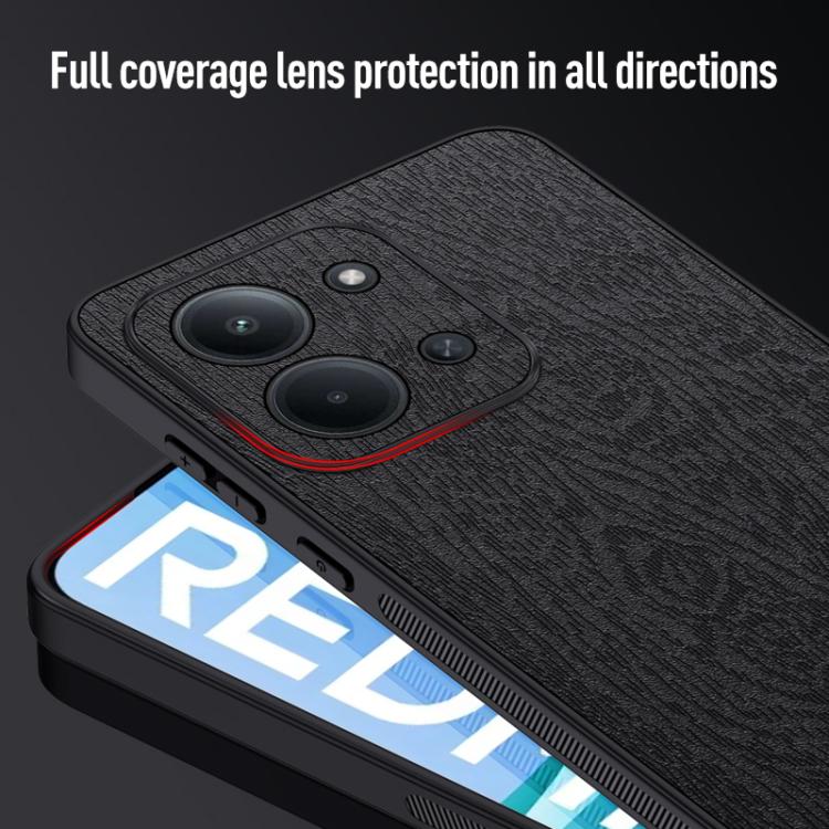 For Redmi 15C 5G / 4G Global 171mm Tree Bark Leather Shockproof Phone Case