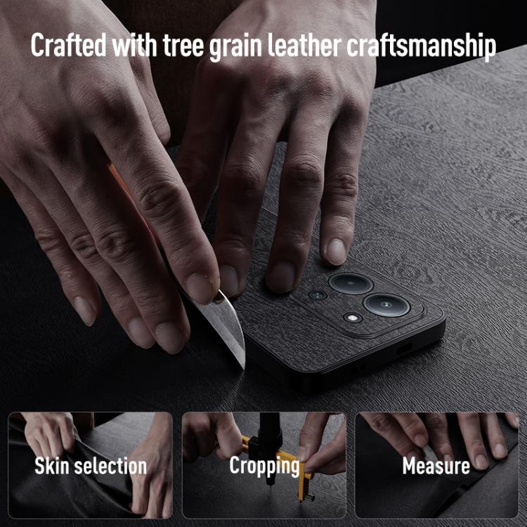 For Redmi 15C 5G / 4G Global 171mm Tree Bark Leather Shockproof Phone Case