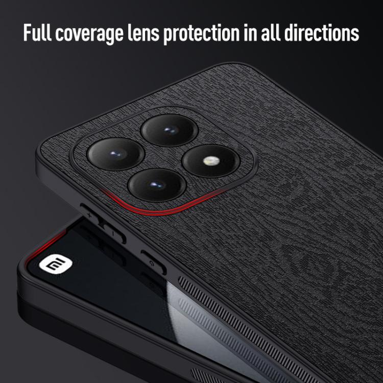 For Xiaomi 15T Tree Bark Leather Shockproof Phone Case