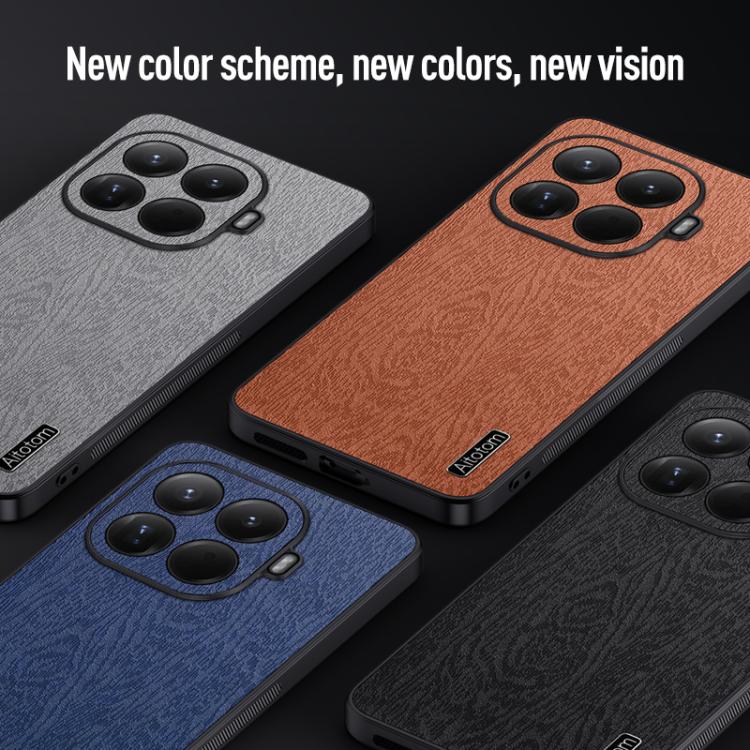 For Xiaomi 15T Pro Tree Bark Leather Shockproof Phone Case
